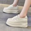 Thick-soled women's hollowed-out breathable board shoes, new summer models, inner height increase, small people are light and versatile, casual