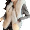 European, American autumn and winter women's imitation fox fur vest short artificial fur vest