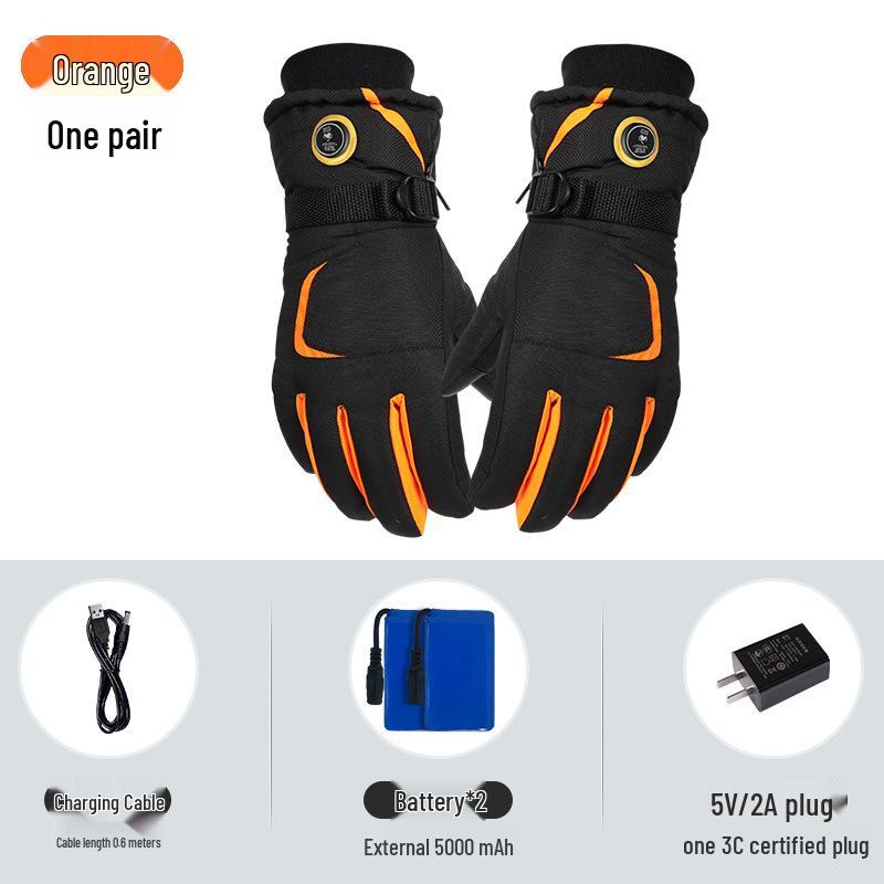 Rechargeable Heated Gloves for Men & Women - Ideal for Winter Cycling, Motorcycle Riding & Food Delivery