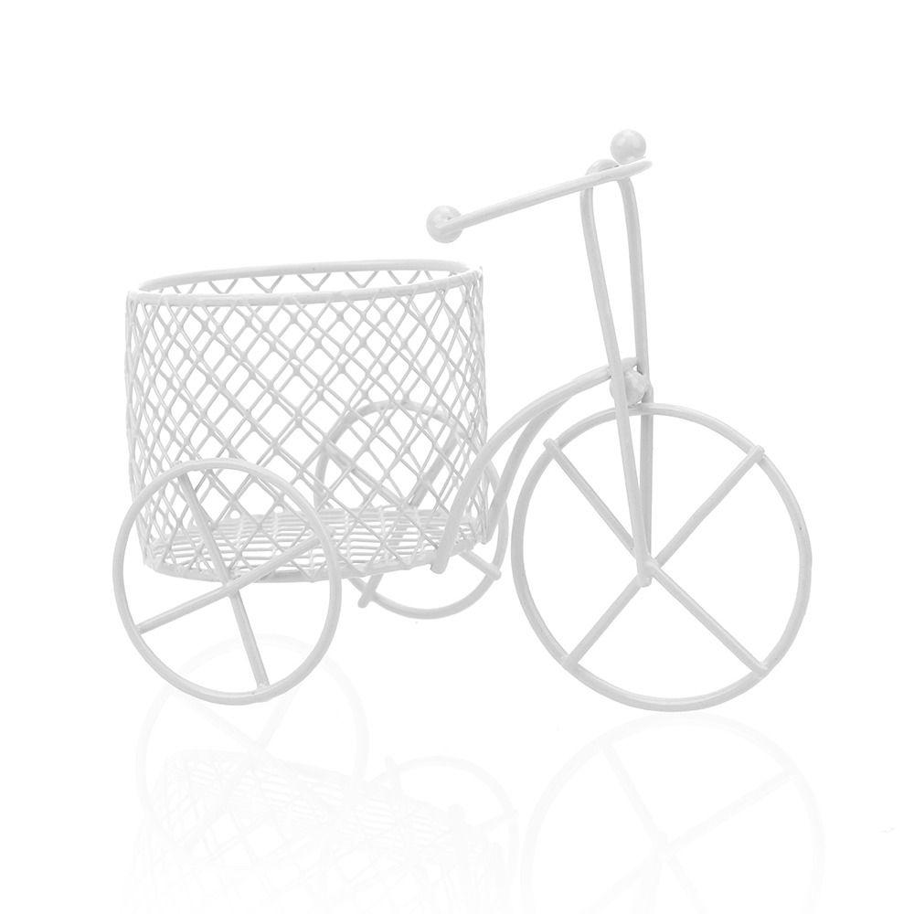 Flowers Tricycle Design Iron Art Bare Car Desktop Ornaments Tricycle Model Jewelry Stand Candy Rack
