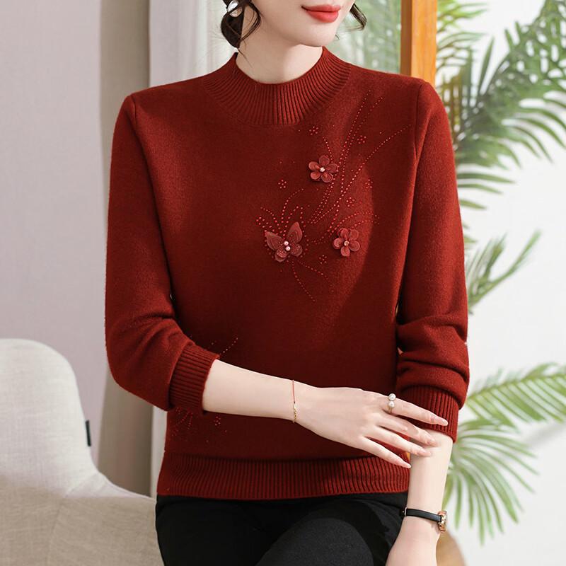 Langsha Women's Thermal Fleece-Lined Knit Pullover