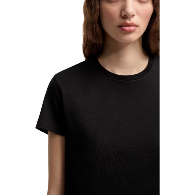 Moncler Logo Patch Cotton Jersey T-Shirt Women Tops L10938C73200V8058999