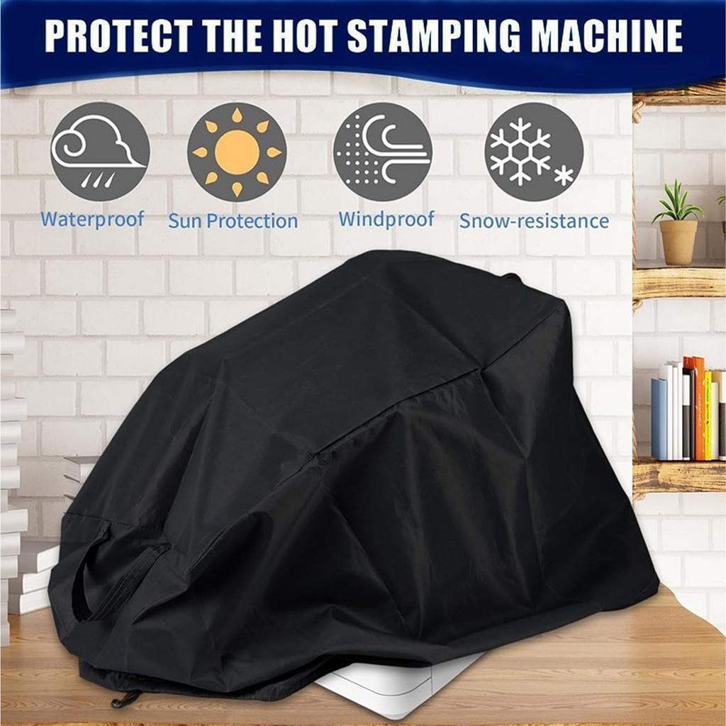 Heat Press Cover Black Dust Proof Sun Proof 600D Oxford Cloth T Shirt Press Machine Cover for Furniture Microwave Oven