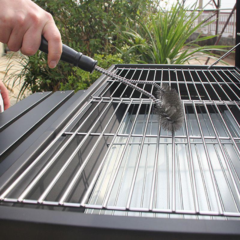 Versatile 12-inch Non-stick Bbq Brush Featuring Stylish Design And Durable Steel Wire Bristles