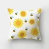 45x45cm Módní žlutý povlak na polštář Kreslený slunce Kachna Zvíře Květina Rostlina Povlak na polštář Pohovka Domácí dekorace