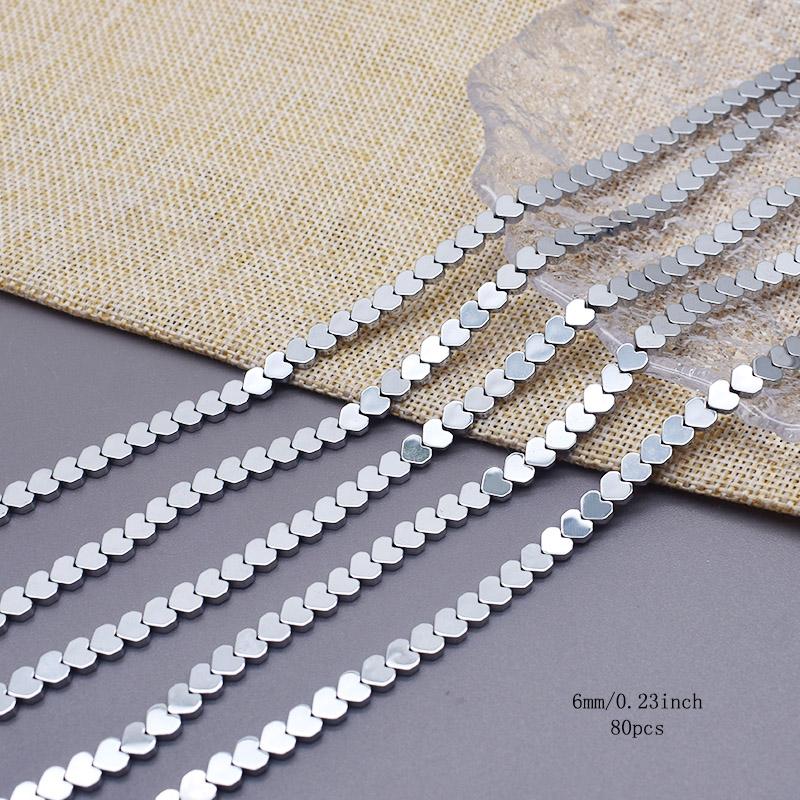 Plating Silver Color Retention Natural Hematite Stone Spacer Loose Beads For Jewelry Making Diy Bracelets Finding