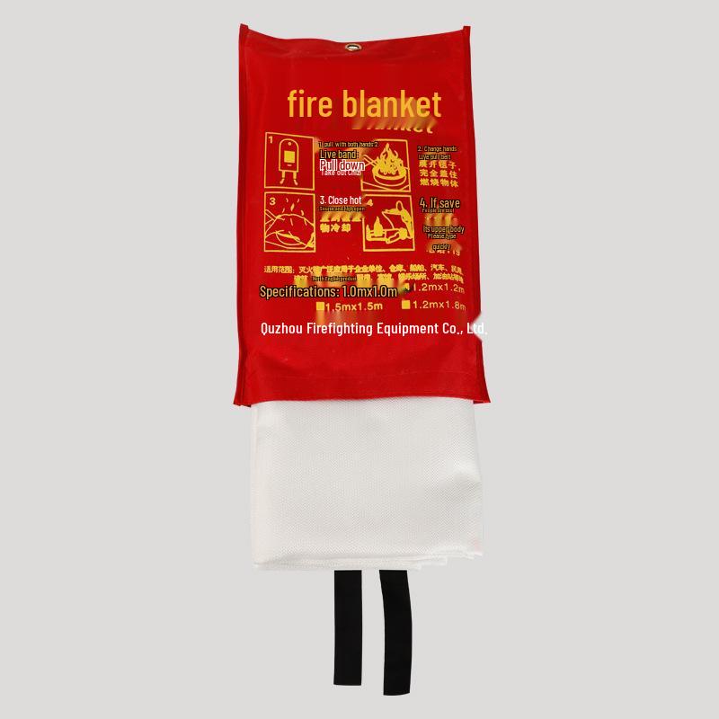 Sanqi'an Fireproof Fiberglass Blanket: Red Heat-Resistant Fabric for Kitchens, Gas Stations, Schools