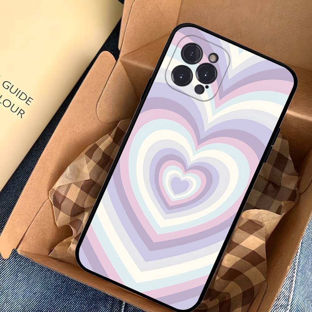 Love Heart Cute Phone Case For IPhone 17 Pro Max Air Back Cover 16 15 14 13 12 11 Pro Max Case