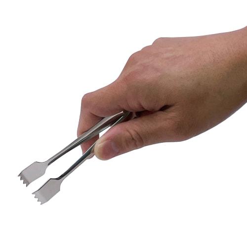 Takagi Stainless Steel Condiment Tongs, 100mm, Set of 3, Mini Tabletop Tongs for Serving Condiments, Dishwasher Safe, Silver, Made In Japan