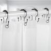 Shower Curtain Hooks, Stainless Steel Rust Resistant, Easy Installation & Smooth Glide, Fits Standard Shower Rods, 2 Hook Rings