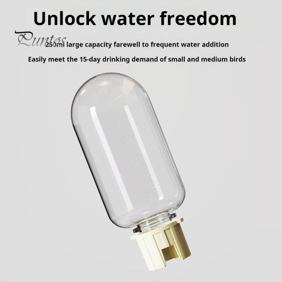 250ml Birds Water Dispenser Automatic Parrot Feeding Hydration Parakeet Cage Accessories for Parrots Cockatiels Finches Lovebirds Budgies