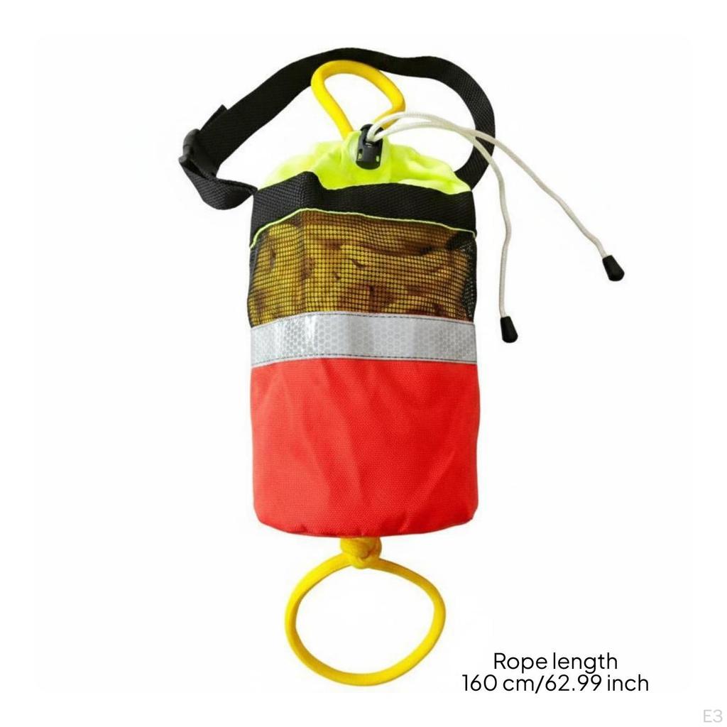 Drowning Response Equipment Throw Bag High Visibility Buoyant Assistance Line Container Quick