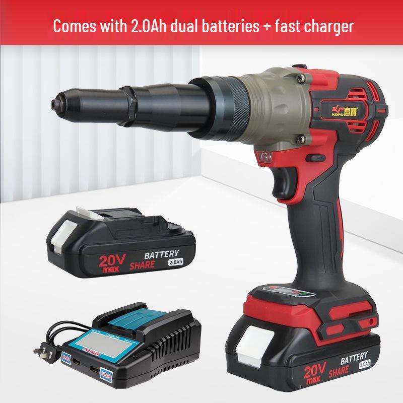 High-Power Cordless Brushless Rivet Gun with Lithium Battery