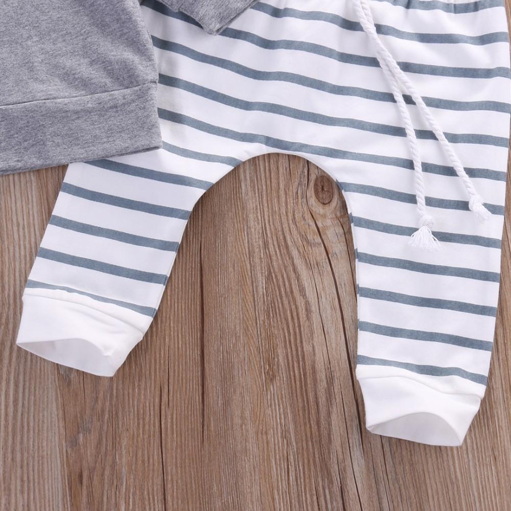 Toddler Kids Baby Boys Cozy Hooded Shirt Tops And Comfortable Pants Twopiece Outfits