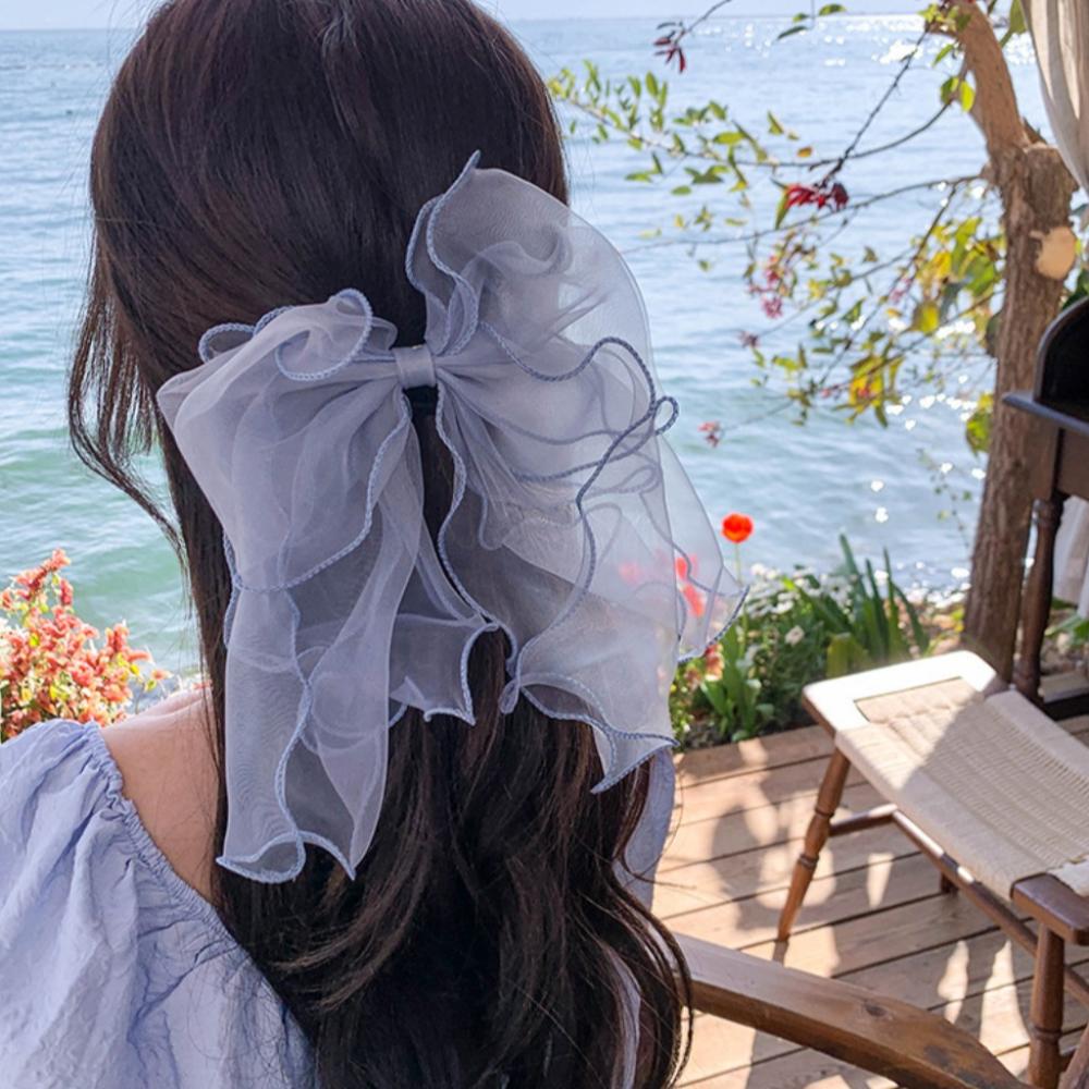 Ribbon Bowknot Hair Clips Barrettes Girls Headwear Sweet Spring Clip  Women Ponytail