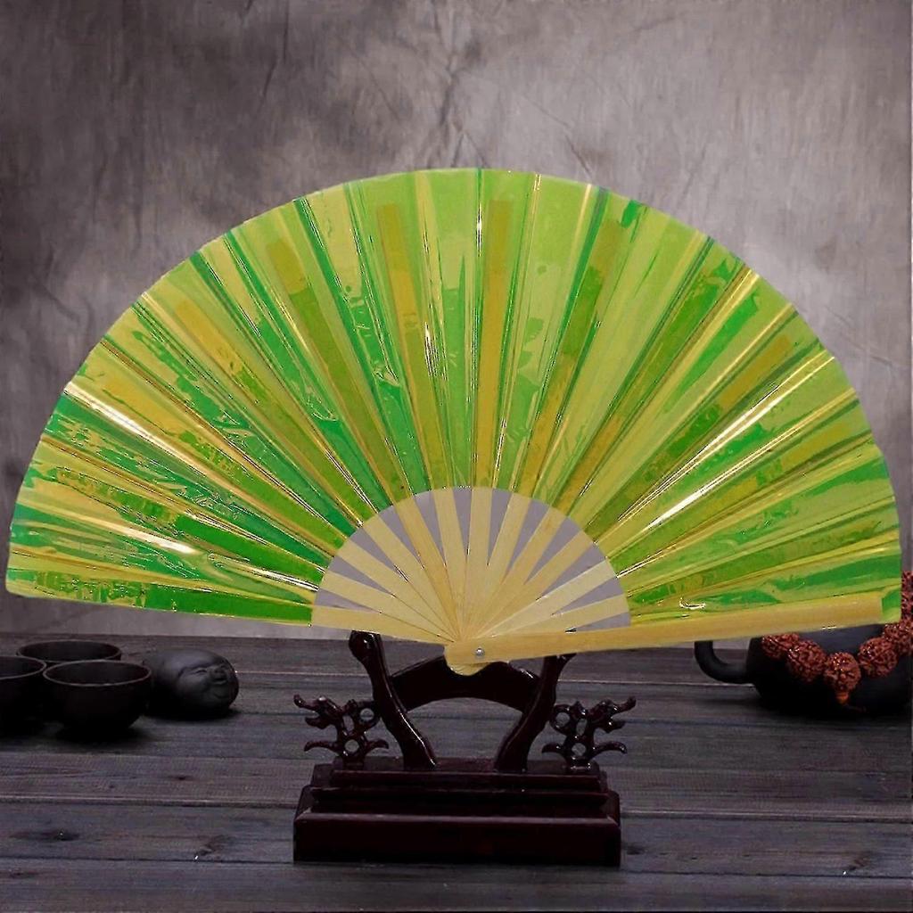 10 Inch Folding Fan Bright Color Hand Rave Fan Festival Renaissance Party Bamboo Party Decorative