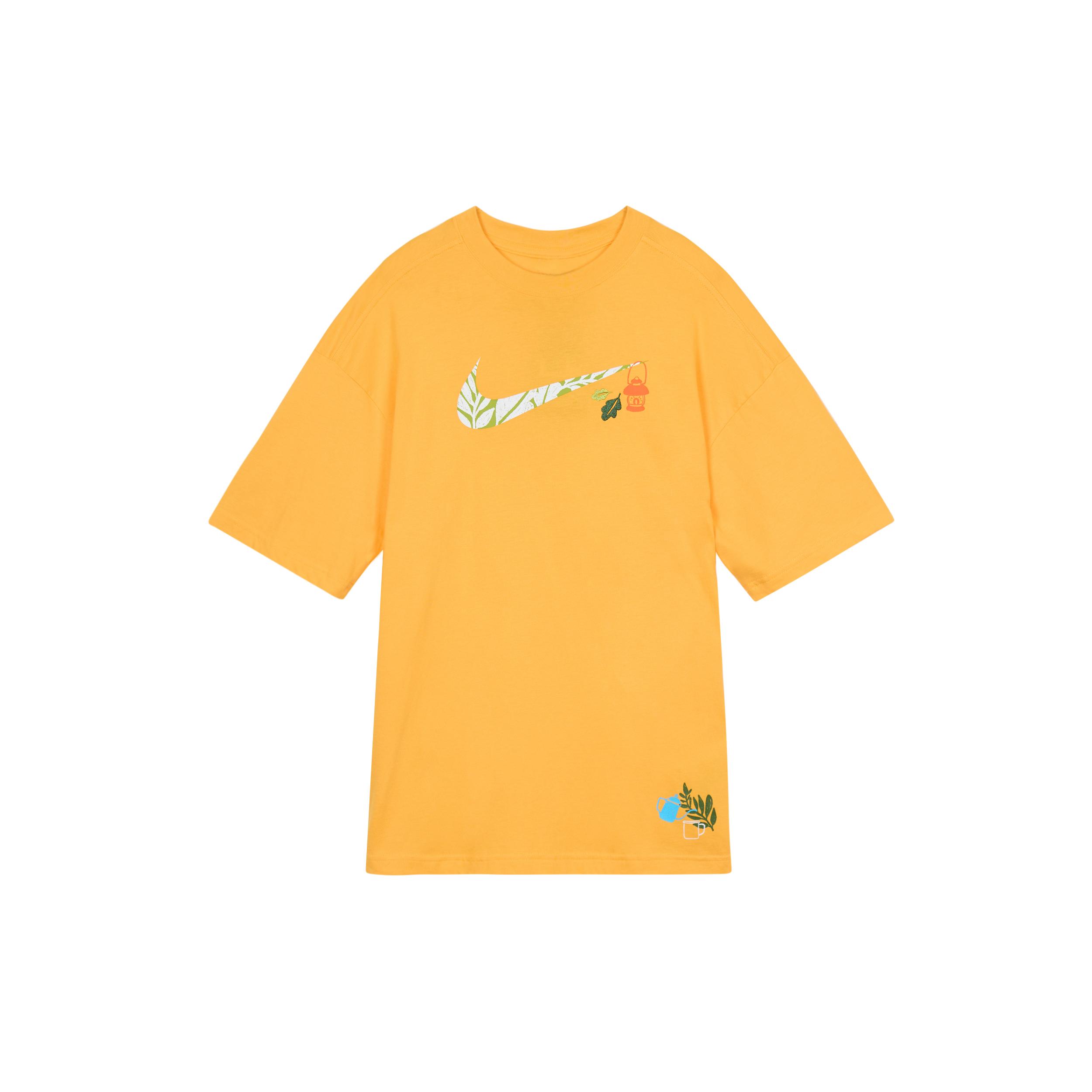 

New Nike Sportswear Drop Shoulder Sleeve T Shirt Women s Sun Dial Yellow FN3711-717 L