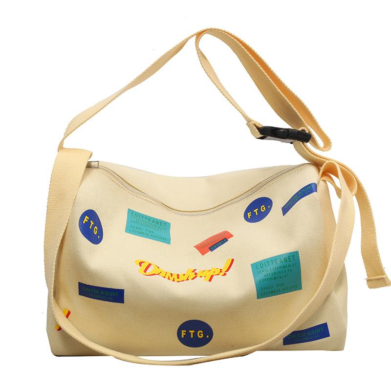 

Холщовая сумка, Женская, Большой вместимости, Новая модная и универсальная осенняя широкополосная наплечная сумка кроссбоди, Популярная сумка-подушка