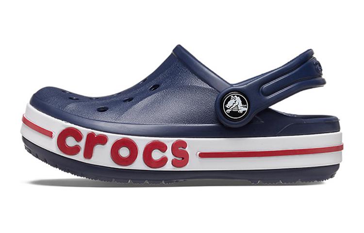 Crocs Bayaband Clog Slip Resistant Cushioning Abrasion Resistant Sandal Black Red White Kids  207019-410 28-29