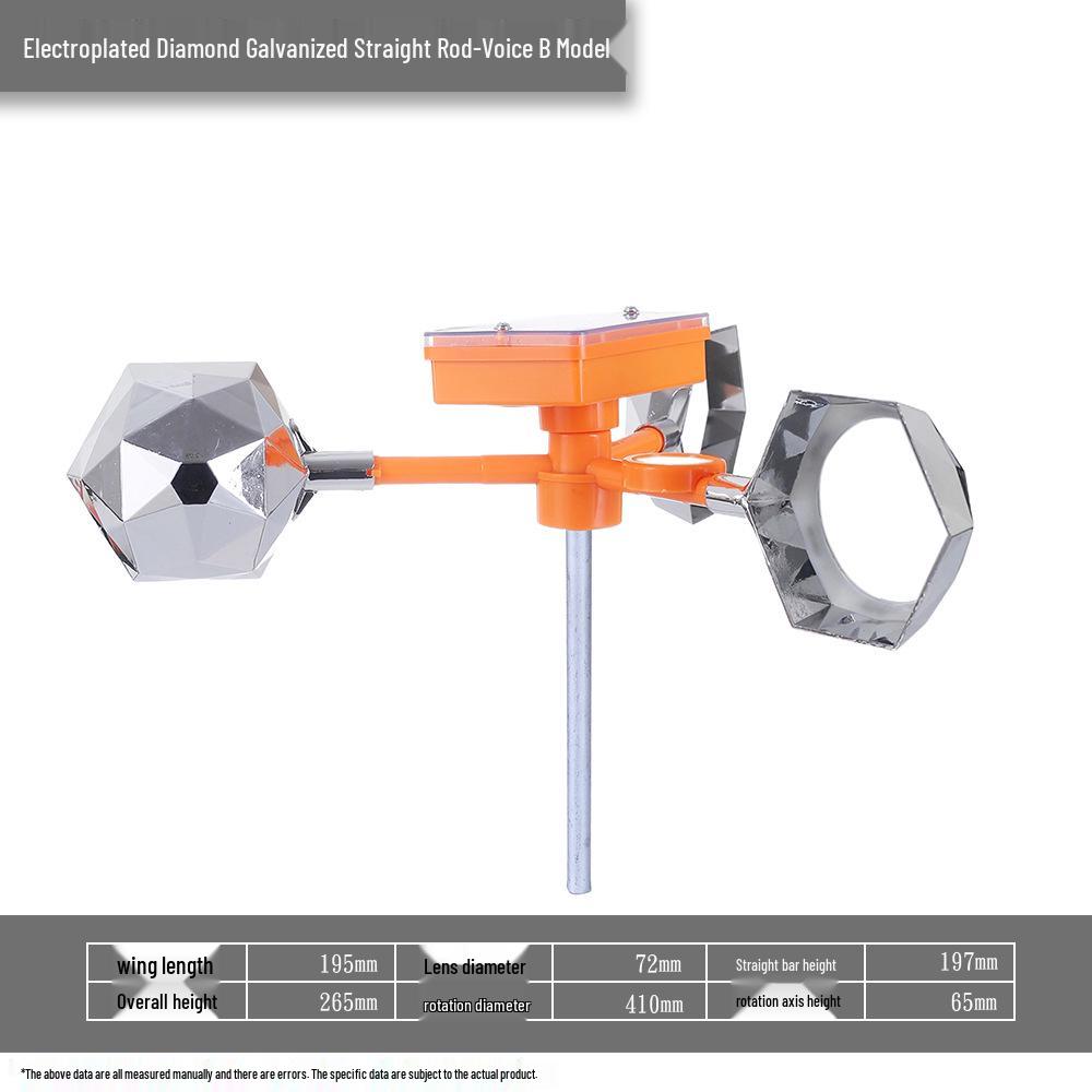 Solar-Powered Reflective Bird Repeller for Orchards, Fish Ponds, and Farmland