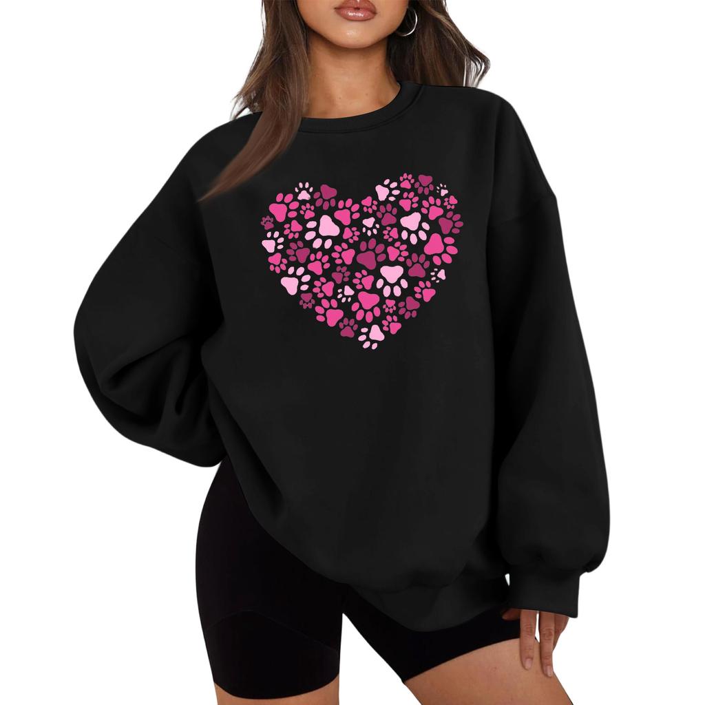 Dámská mikina s kulatým výstřihem Podzimní grafické mikiny Dovolená Dlouhý rukáv Spuštěná ramena Pulovr