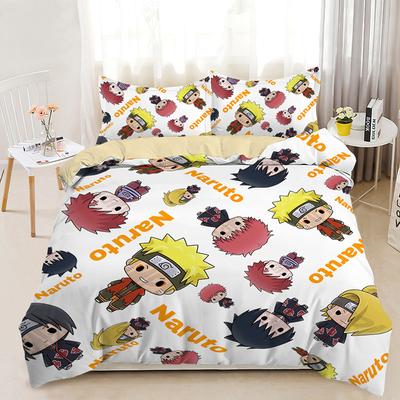Neue N-Naruto 3D-gedruckte Bettwäschegarnitur mit Cartoon-Motiv von Hatake Kakashi Uzumaki, Geschenkidee für Kinder, Kinderzimmer