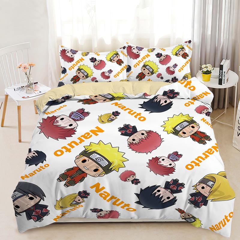 New N-Naruto 3D Printed Duvet Cover Cartoon Hatake Kakashi Uzumaki Bedding Sets Gifts Quilt Cover Set Children Kids Bedroom