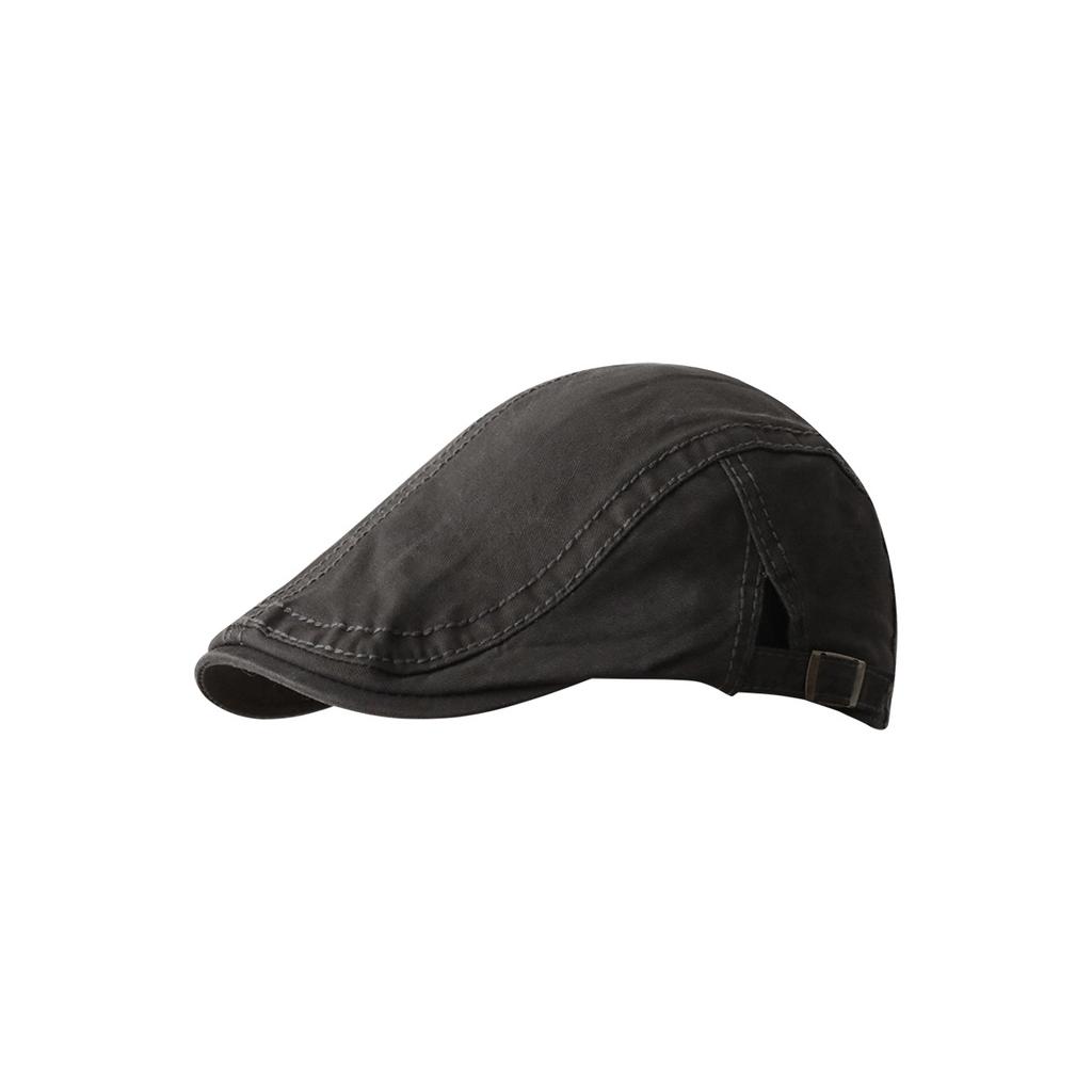 Four seasons pure cotton forward hat solid color retro British style newsboy hat women's simple and versatile literary beret men
