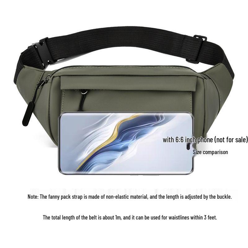 Men's Waterproof Construction Fanny Pack - Durable, Sturdy Crossbody Bag and Wallet for Middle-Aged & Elderly Workers