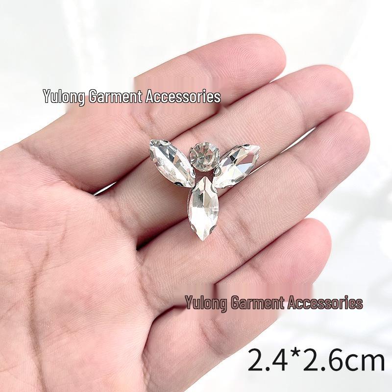 Luxury White Rhinestone Hotfix Stickers: Super Shiny DIY Dress Accessories with Hot Melt Adhesive