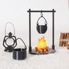 Miniature Christmas Sleigh Stove Model: Outdoor Hanging & Halloween Scene Props for OB11