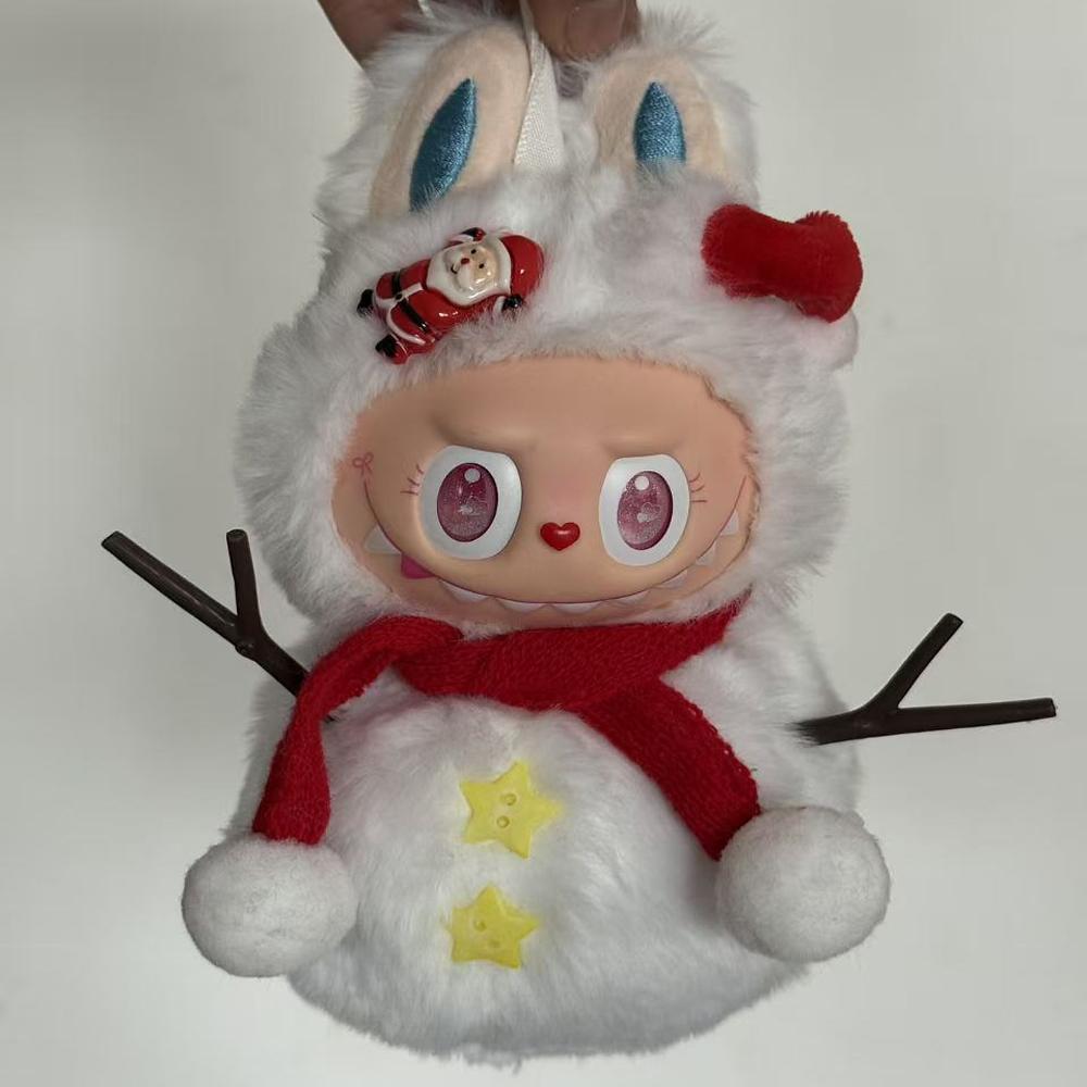 Christmas Snowman Labu Doll Zimomo 2 Monster Vinyl Face Doll Children'S Toy Festival Birthday Christmas Gift Desk Collection Decoration