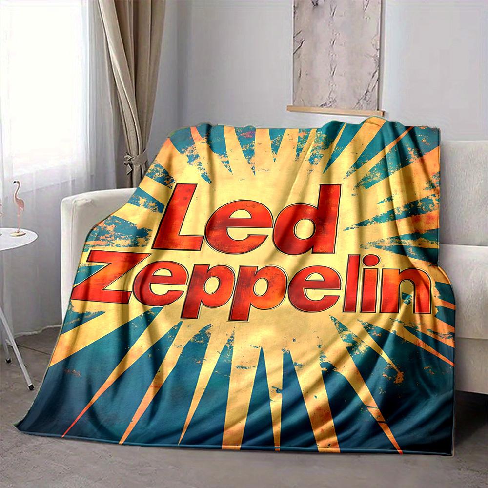 1PC Led Zeppelin Blanket Soft Warm All Season Throw for Sofa, Bed, Car, Office Vibrant Colorful Design, Durable & Cozy Gift