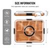 Charcuterie Board With Lid Portable Bamboo Cheese Board Snackle Fruits Divided Serving Tray for Party Picnic Locking Handles