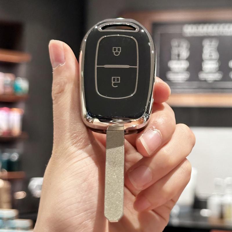 Autoschlüsselgehäuse Abdeckung Shell für Renault Kwid Verkehrssymbol für Dacia Sandero Logan Duster 2016 2017 2018