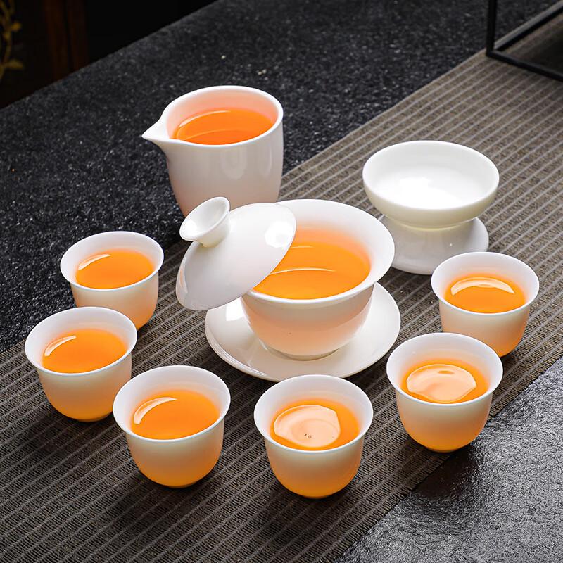 Shangqi Dehua Mutton Fat Jade Porcelain Kung Fu Tea Set