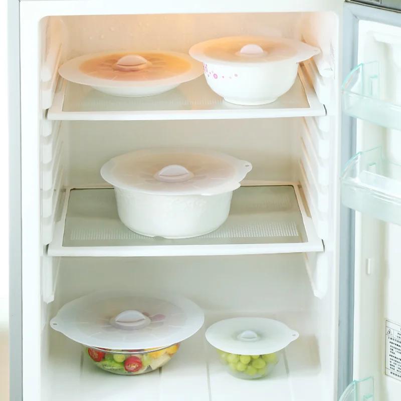 2025 Couvercle de conservation de la fraîcheur des aliments Couvercle d'étanchéité en silicone de qualité alimentaire Couvercle de bol pour réfrigérateur, fruits et légumes, micro-ondes Outil de cuisine