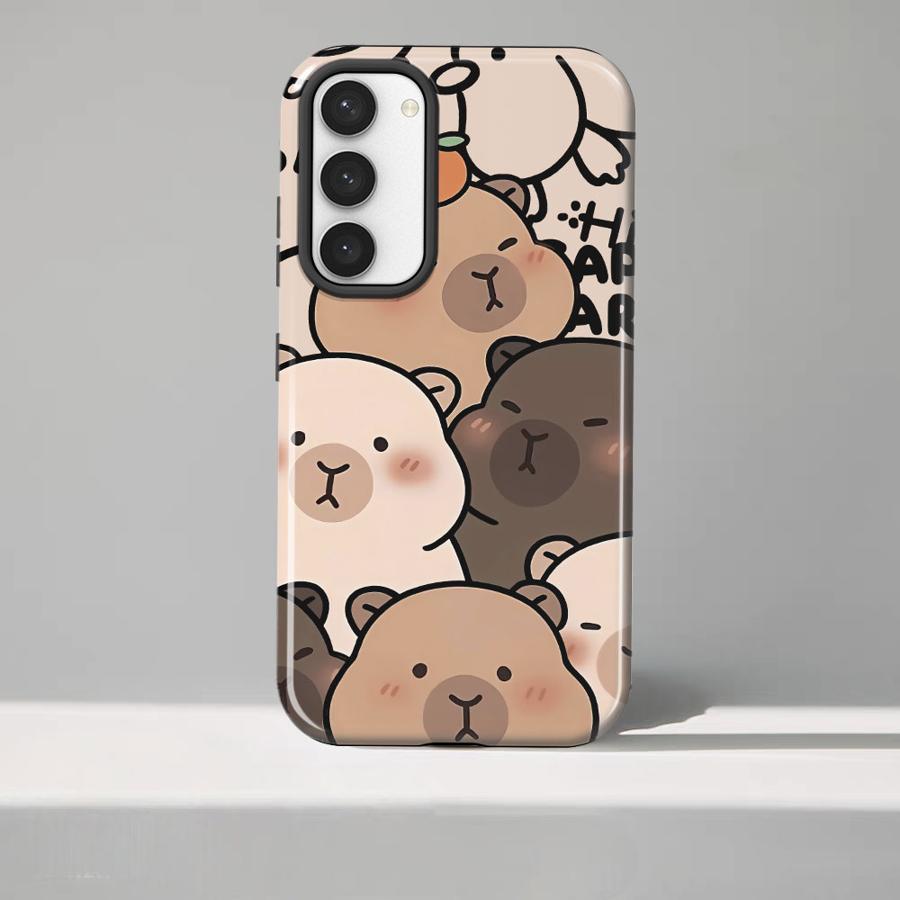 Cute Capybara Phone Case for Samsung Galaxy S25 S23Ultra A36 S23 A16 S25Ultra S20 FE A56 A26 S24 Ultra Soft Cover Capa