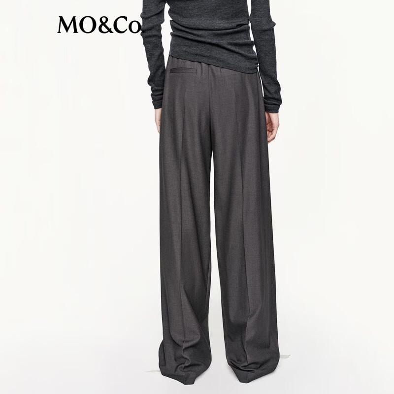 MO&Co. Drawstring High-Waist Straight-Leg Trousers