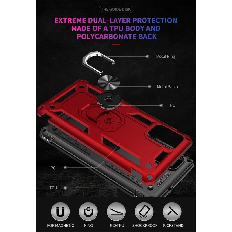 For Samsung A51 A71 A21S A21 A31 A41 A01 A11 Armor Magnetic Metal Ring Case For Galaxy A10 S A20 E A30 A50 A70 A40 A60 A80 A90