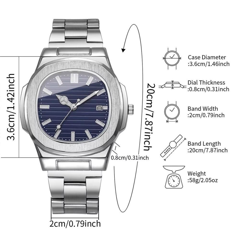 Factory Hot Selling Many Different Colors Stainless Steel Luxury Charm Fashion Men's Business with Calendar Style Quartz Watch