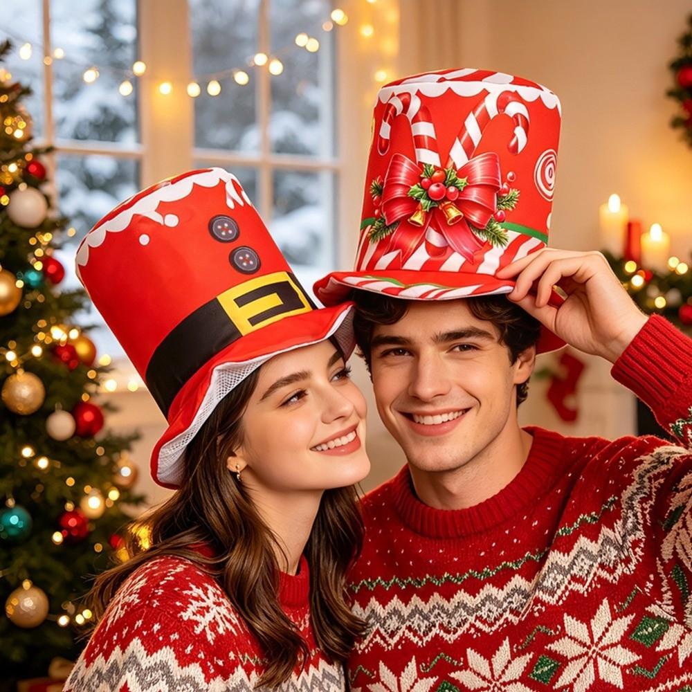 Festive Christmas Bucket Hats Funny Xmas Photo Hat Fashion Santa Claus Hat Winter