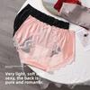 Large Size Female Summer Light Luxury Satin Sexy Lace Antibacterial Extended Crotch Triangle Briefs