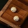 Light Luxury High-end Star Round Stud Earrings, Small and Delicate Oil-dripping Earrings, Temperament, Fashionable Commuting, Versatile Earrings.