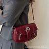 Retro high-end saddle bag women's 2025 new trendy fashion shoulder bag niche design crossbody bag