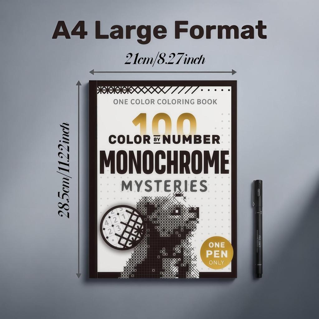 Cross 100 Color by Number: Monochrome Mysteries HD Edition