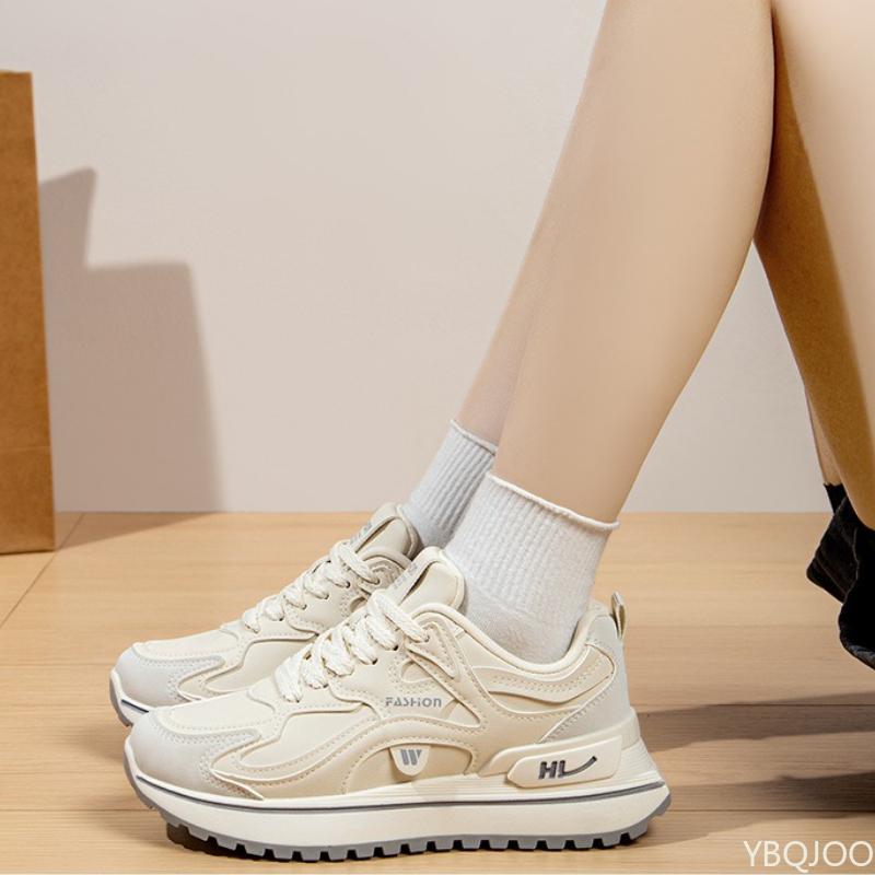 Frühlings- und Herbstmode Neue Damen-Freizeit-Sportschuhe Trendige Vielseitige Atmungsaktive Schuhe mit Höhenabsatz für Damen