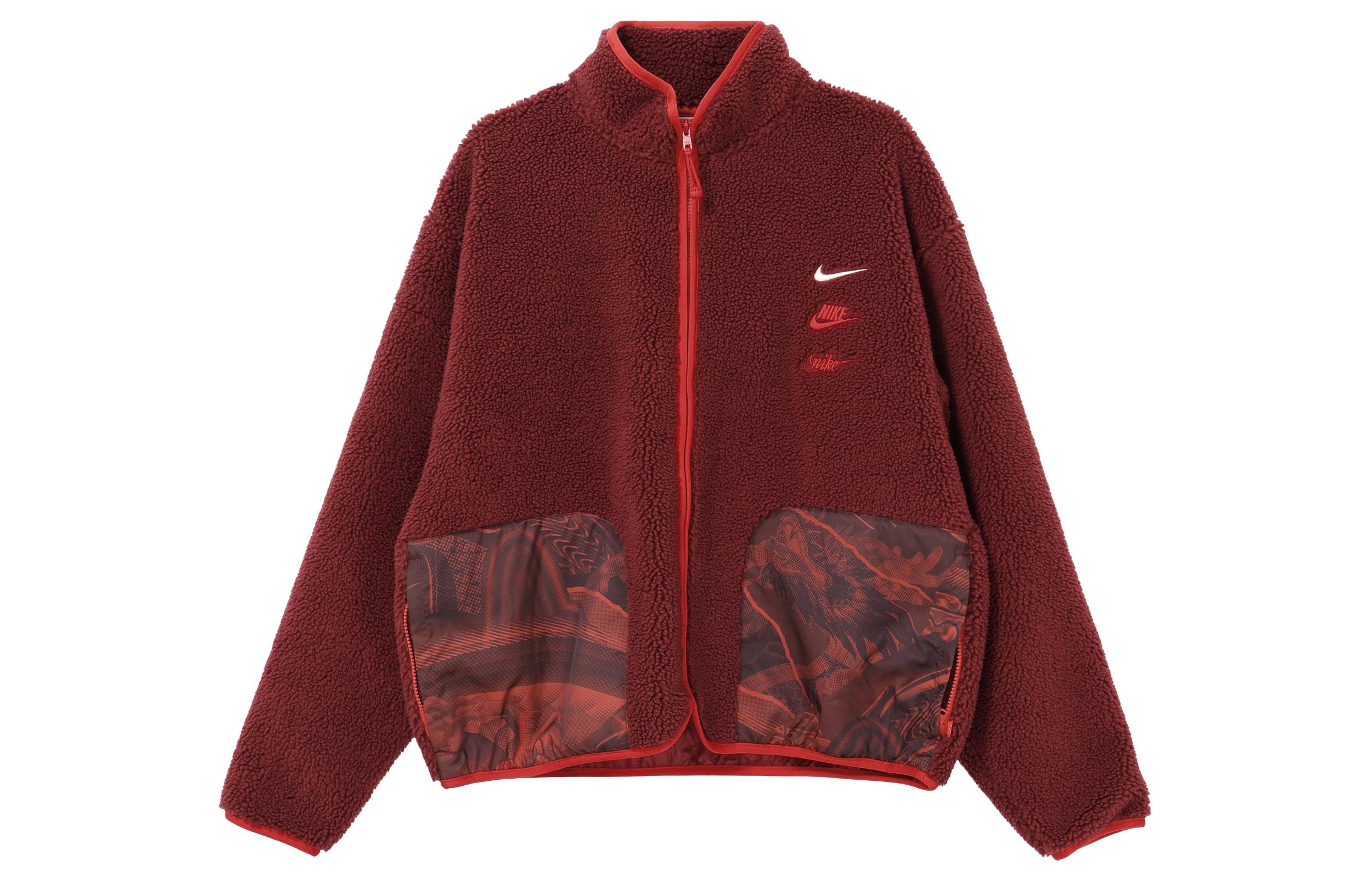 Nike FW23 Velvet feel Coat Men s Team Red Color FZ6194-677 XL