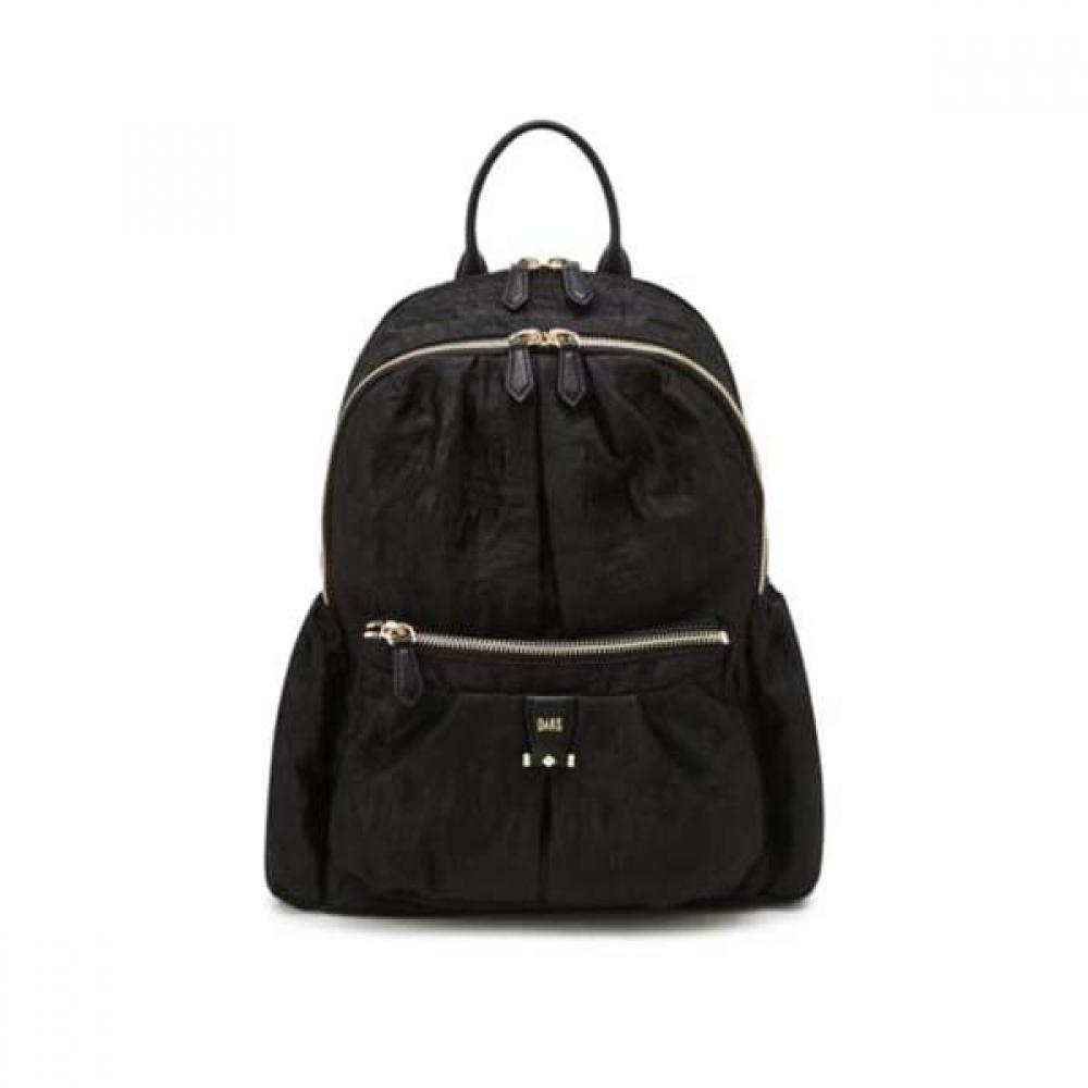 Daks Black Flower Pattern Fabric Backpack Dcba6f503bk
