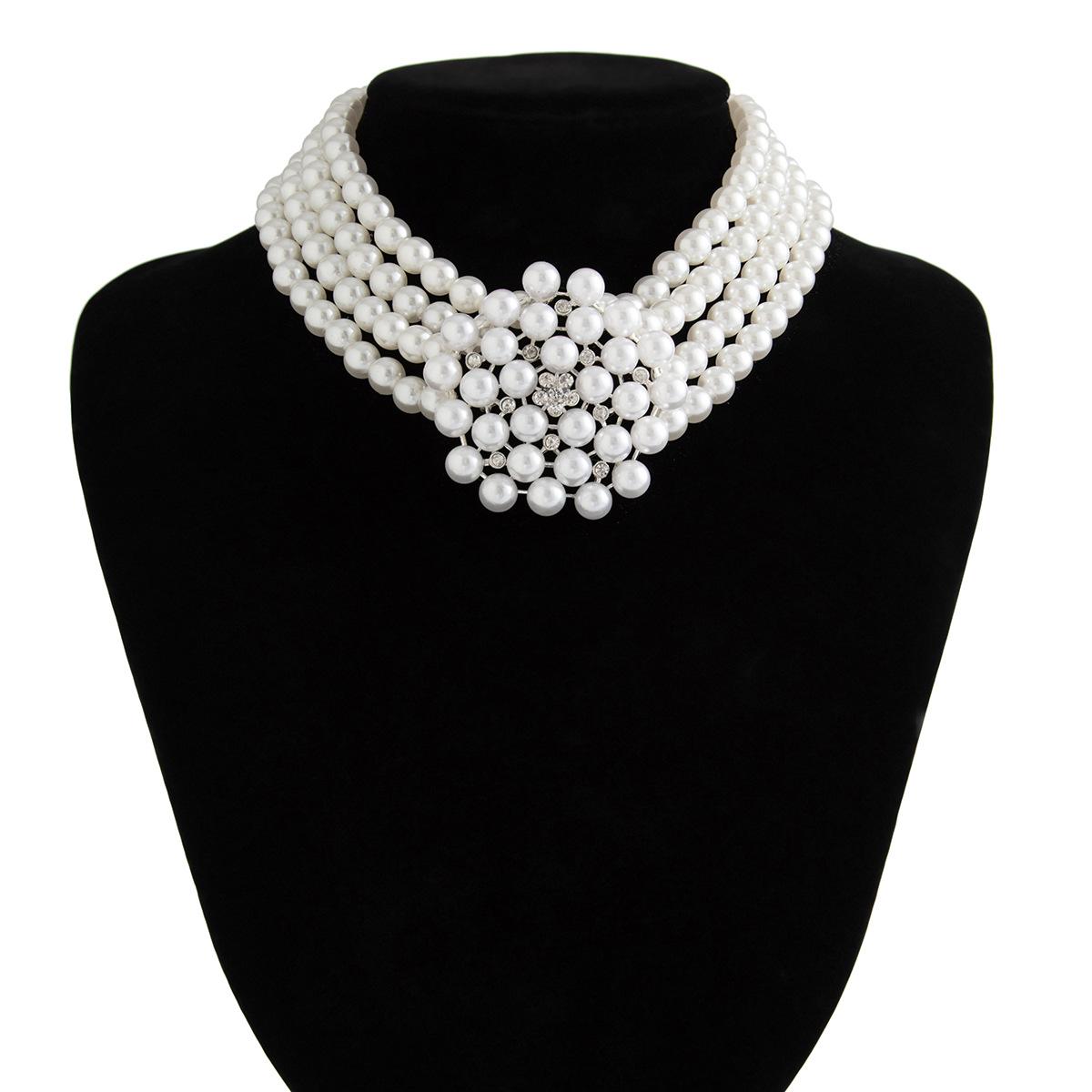 

Винтажное лоскутное многослойное ожерелье из искусственного жемчуга, французский бисерный чокер, цепочка на ключицу, женское